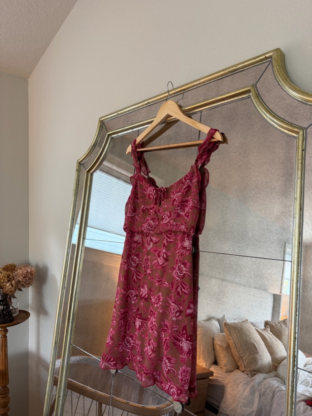 White Fox Pink Floral Slip Dress